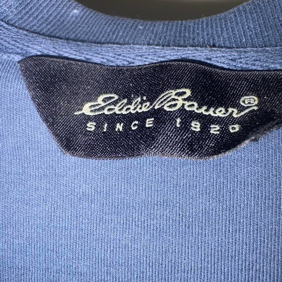 Men's Blue Eddie Bauer Polo Shirt - Picture 3 of 3